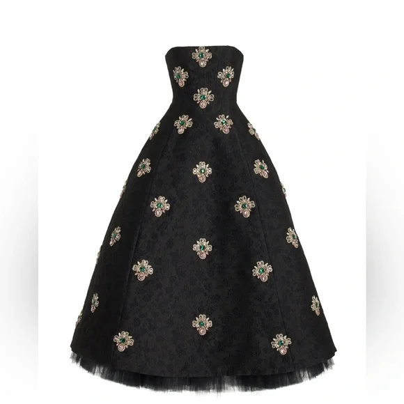 CAROLINA HERRERA
Strapless crystal-embellished embroidered cloqué gown - Picture 9 of 12